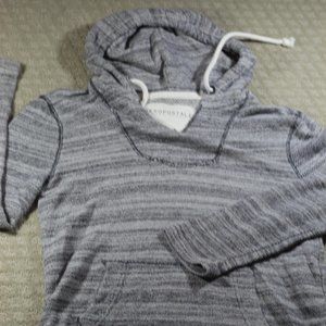 Aeropostale Size M Textured Black & White Hoodie
